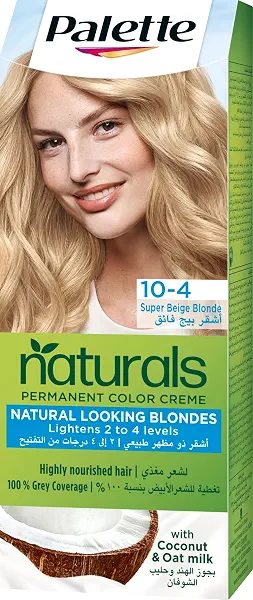 سعر ومواصفات (10-4) باليت صبغة شعر دائمة - ملون شعر اشقر بيج (B07N5XY5Q1) على Amazon EG