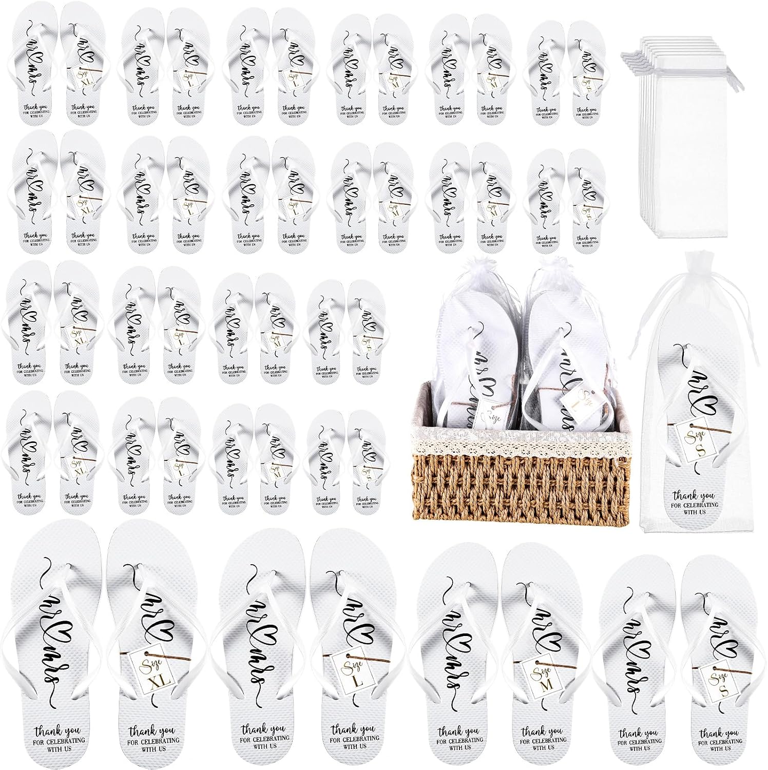سعر ومواصفات 24 زوجًا من شباشب الزفاف من بريثفي (B0CPYD4DGK) على Amazon EG