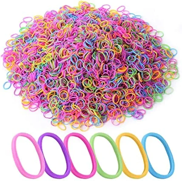 سعر ومواصفات 300 Pieces Colored Rubber Bands for Hair Ponytails (B0BKQPBZC1) على Amazon EG