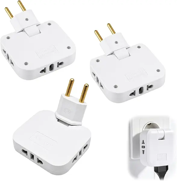 سعر ومواصفات 3 قطع قابس مسطح، محول حائط مسطح للغاية، تصميم مدمج (B0HFY3LT7D) على Amazon EG
