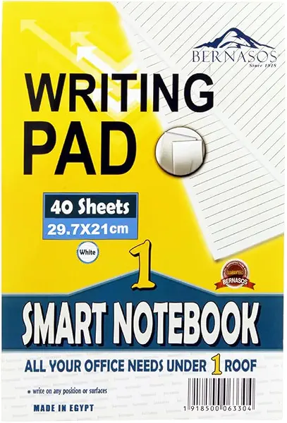 سعر ومواصفات A4 بلوك نوت برناسوس 40 ورقه كعب (B0F8NW2B7W) على Amazon EG