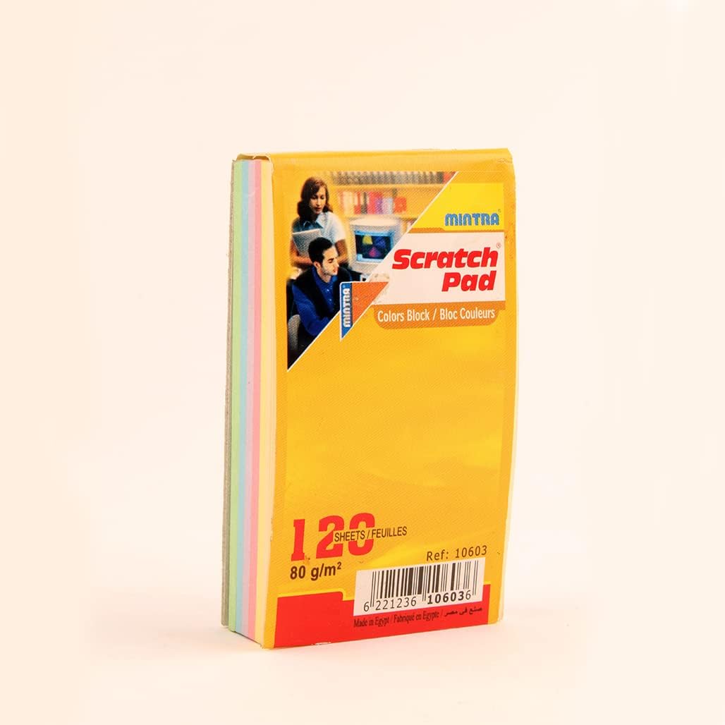 سعر ومواصفات A7 ورق صابون سكراتش باد منترا 120ورقة 80جم الوان مقاس 4×7.5سم (B0B85DXTBW) على Amazon EG