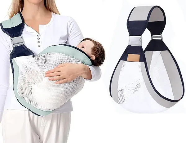 سعر ومواصفات Achievers Baby Carrier, Multifunctional Front Baby Carrier, Breathable Newborn Carrier, 3D Mesh Carry Bag, Black in Grey - By Rana Store (B0DFZ1B5VJ) على Amazon EG