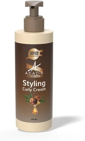 سعر ومواصفات Agadir Argan Oil Styling Curly Hair Cream – Nourishing & Frizz Control – Lightweight Curl Definition – 150 ml (B0FNRV7LBR) على Amazon EG