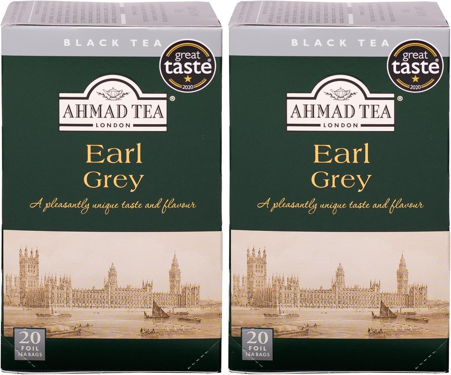 سعر ومواصفات Ahmad Tea Earl Grey Tea 20 Teabags (Pack of 2) (B0CH1MT8NG) على Amazon EG