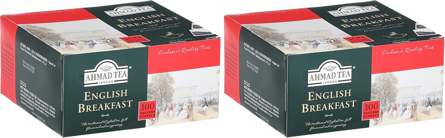سعر ومواصفات Ahmad Tea English Breakfast Tea 200-Pack Unmarked Tea Bags (B0G4ZKSZ6Q) على Amazon EG