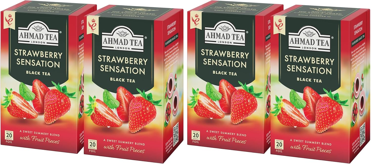 سعر ومواصفات Ahmad Tea Fruit Strawberry Flavor 20 Bags (Pack of 2) (B0GJSZ8NZQ) على Amazon EG