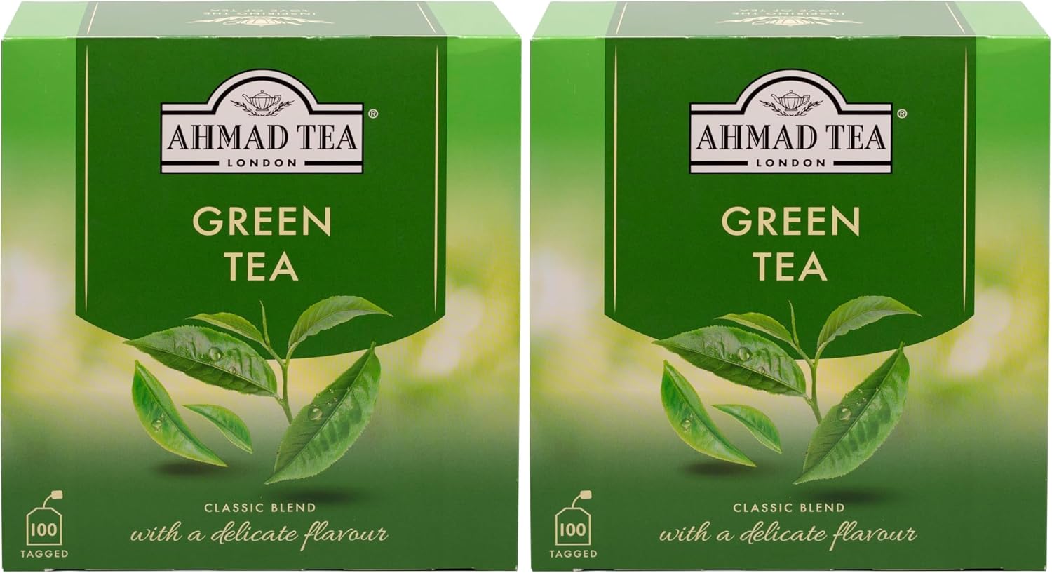 سعر ومواصفات Ahmed tea "green" 100 bags (Pack of 2) (B0DKTL6DJ4) على Amazon EG