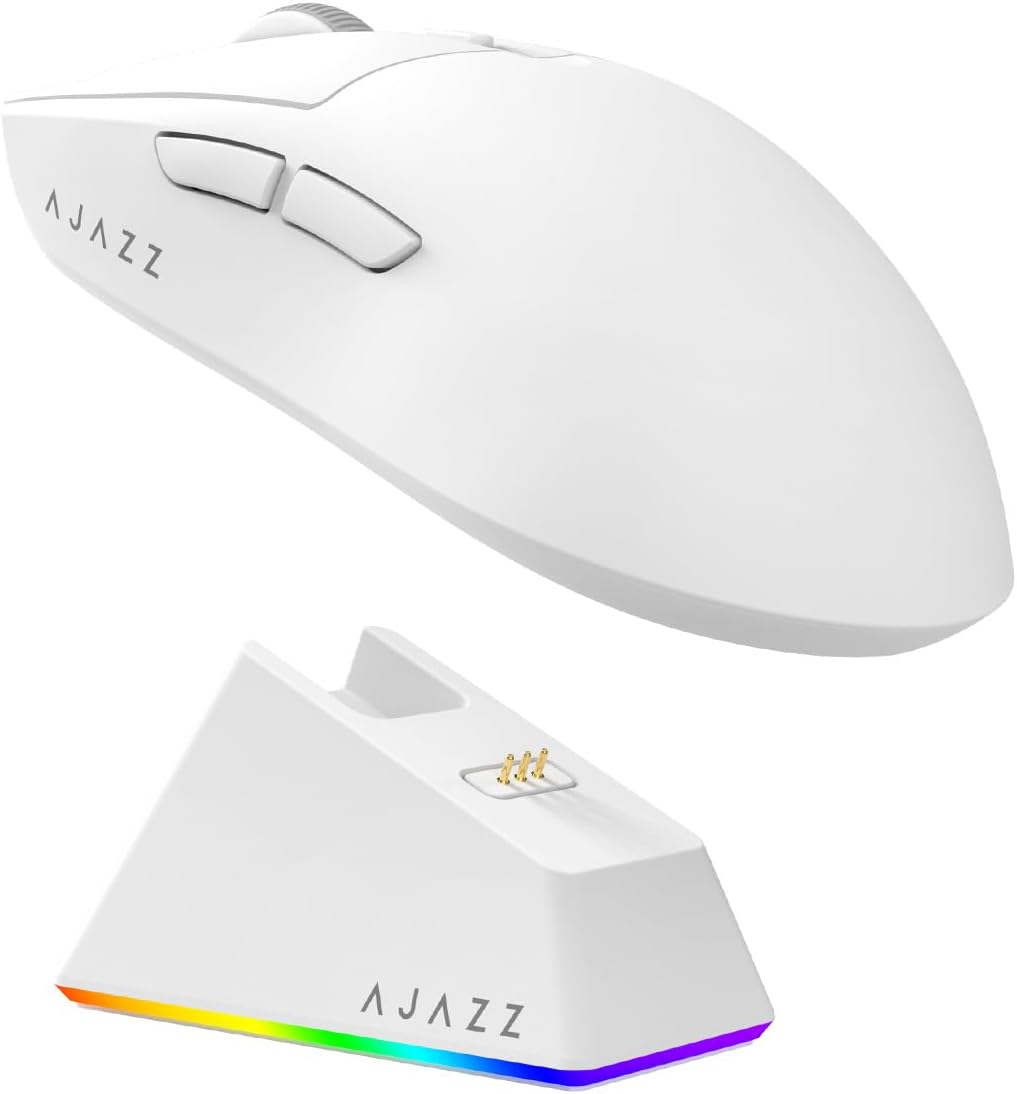 سعر ومواصفات AJ139V2 MC Wireless Gaming Mouse 2.4G Wired/Bluetooth | RGB Magnetic Charging Dock | Lightweight Design | 12K DPI | 500mAh Battery | PAW3311 Sensor | 5 Programmable Buttons, Compatible with PC/Mac (B0FNZW3YPR) على Amazon EG