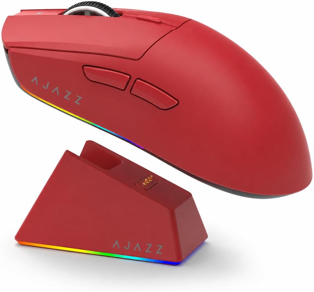 سعر ومواصفات AJAZZ AJ139V2 MC Wireless Gaming Mouse with Magnetic Charging Dock, 66g Ultra-Light, 22000 DPI PAW3311 Optical Sensor, Tri-Mode (2.4G/BT5.0/Wired), 80M Clicks, Programmable for PC/Mac/Laptop (B0GZ2J7KS4) على Amazon EG