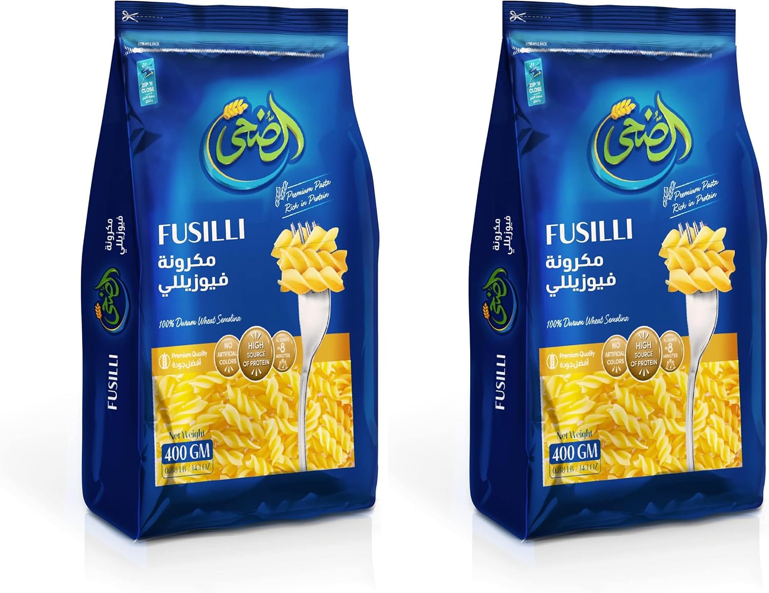 سعر ومواصفات Al Doha Fusilli Pasta Pouch - 400 gm (Pack of 2) (B0HLDY4VGF) على Amazon EG