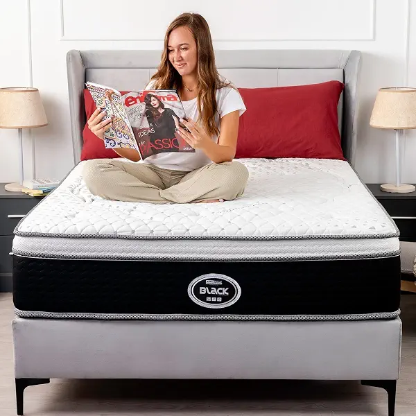 سعر ومواصفات Al Maamoun Pocket Spring Mattress, Black Model, 32 cm Height, King 180x195 cm, 260 Springs per m2, Double Sided (B0HLGZ7DN8) على Amazon EG