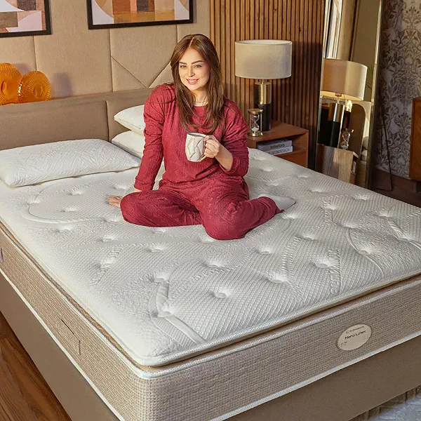 سعر ومواصفات Al Maamoun Pocket Spring Mattress, Nano Latex Model, 33 cm Height, Super King 190x190 cm, 260 Springs per m2, Pillow Top, Natural Latex Layer, Double Sided (B0HLH43HBD) على Amazon EG