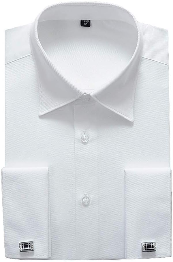 سعر ومواصفات Alimens & Gentle French Cuff Regular Fit Dress Shirts (Cufflink Included) (B071KKCQT5) على Amazon EG