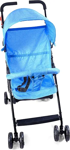 سعر ومواصفات L'AMOUR Baby Stroller (MDQ-BS521)/1350 – Lightweight Foldable Stroller in Navy Blue with Safety Harness, Adjustable Canopy & Storage Basket (B0FVFMG961) على Amazon EG
