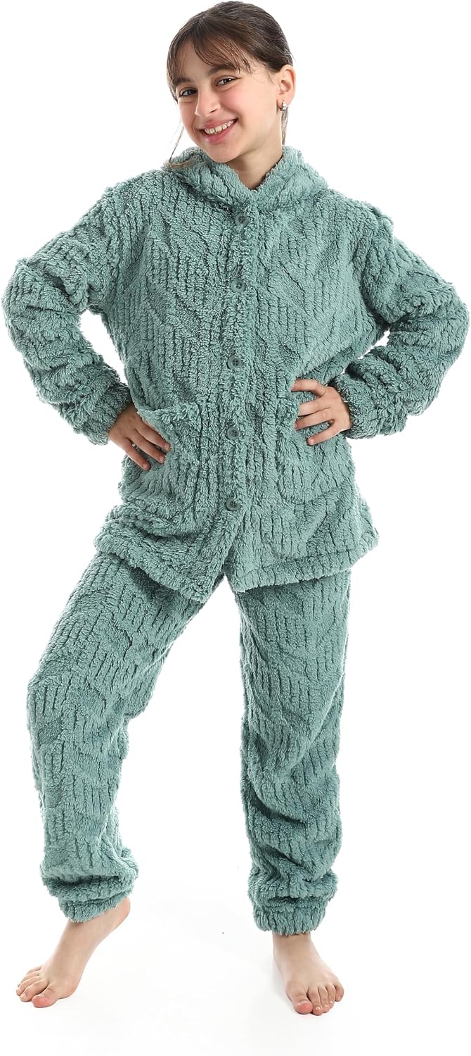 سعر ومواصفات Andora Girls Hooded Neck With Long Sleeve Pajama Set (pack of 1) (B0GQ5KXD3Q) على Amazon EG