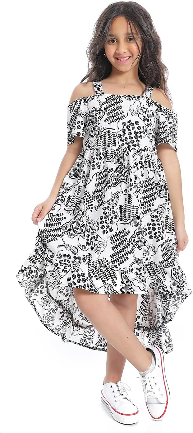 سعر ومواصفات Andora girls Off-Shoulders Self Pattern Casual Dress (pack of 1) (B0F48ZLHQD) على Amazon EG