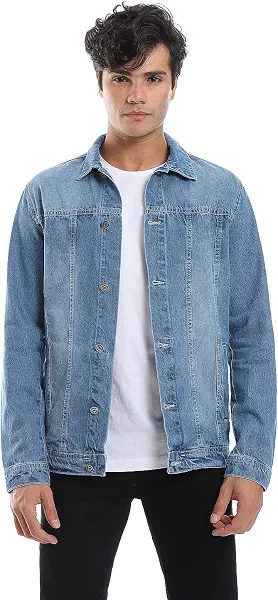 سعر ومواصفات Andora Mens Full Buttoned Casual Denim Jacket (B09HC3XBJT) على Amazon EG