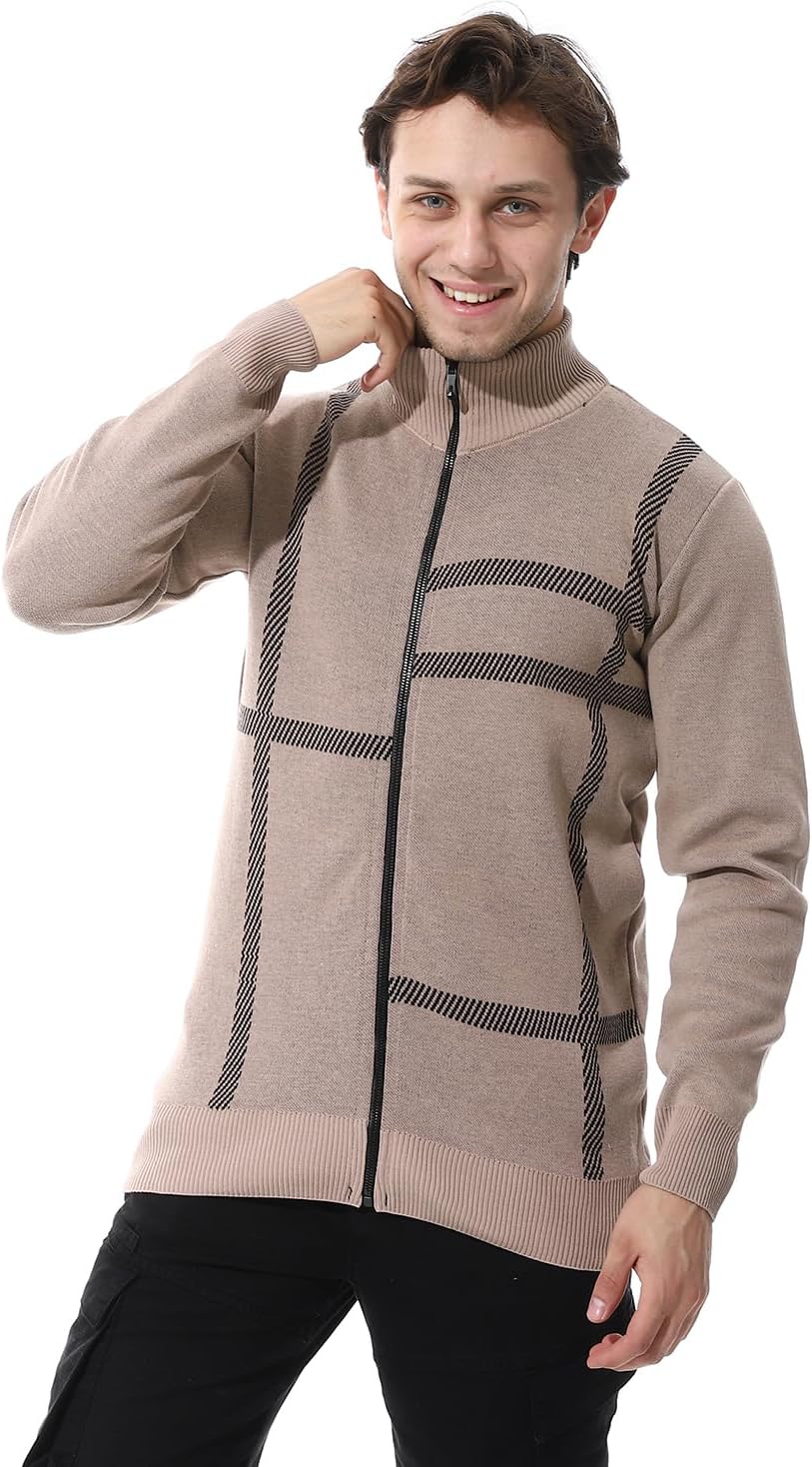 سعر ومواصفات اندورا Andora mens Zip Through Neck Knitted Sweater Pullover Sweater (pack of 1) (B0DP3CLR44) على Amazon EG