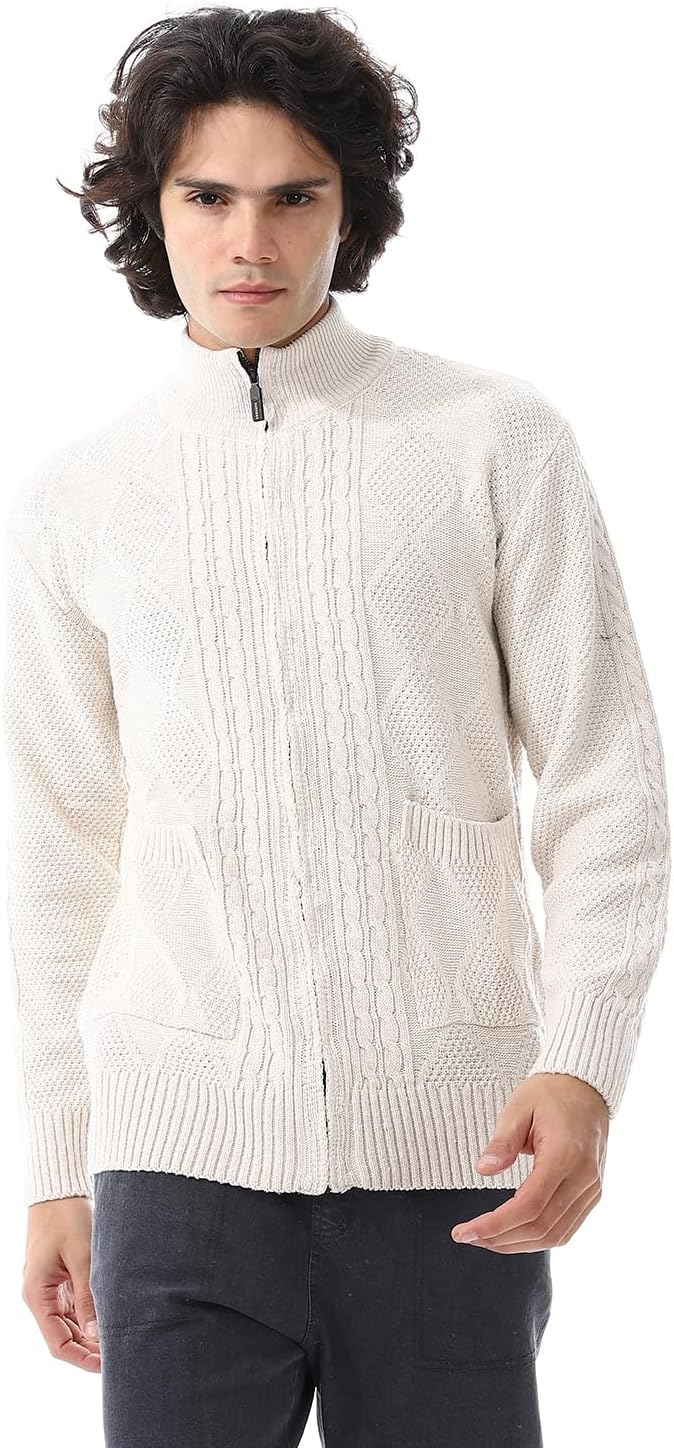 سعر ومواصفات اندورا Andora mens Zipper Closure Multi Knitted Sweater Pullover Sweater (pack of 1) (B0DHRZ9HMM) على Amazon EG