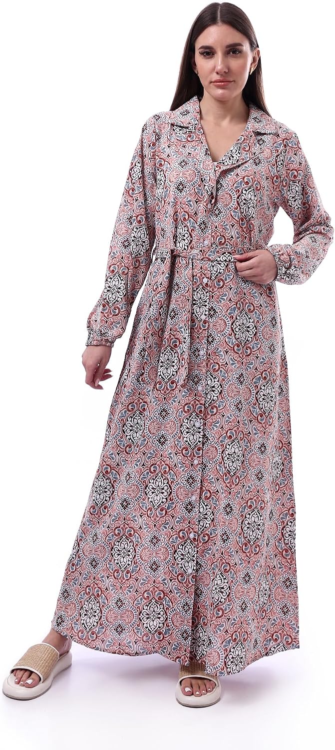 سعر ومواصفات Andora womens Colorful Maxi With Drawstring At Waist Dress (pack of 1) (B0DWY2RBHQ) على Amazon EG