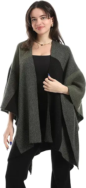 سعر ومواصفات Andora Womens Comfy Cape Open Front Cardigan Sweater (pack of 1) (B0GQ5HL6ML) على Amazon EG