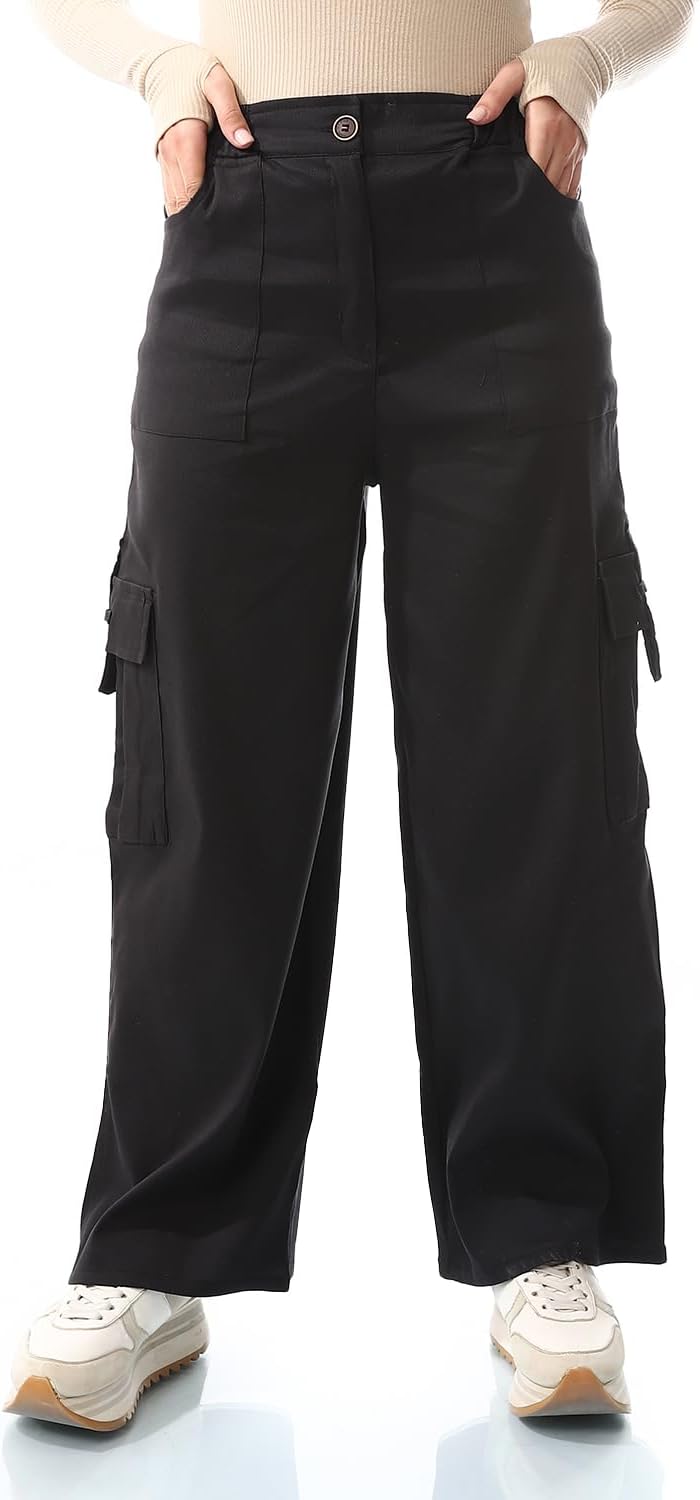 سعر ومواصفات Andora Womens High-Waisted Cargo Wide-Leg Convertible Pants (pack of 1) (B0D92JJCKV) على Amazon EG