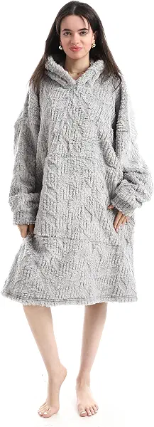 سعر ومواصفات Andora Womens Wearable Blanket With Hoodie Sweatshirt (pack of 1) (B0GPL192P6) على Amazon EG