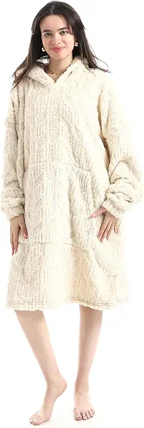 سعر ومواصفات Andora Womens Wearable Blanket With Hoodie Sweatshirt (pack of 1) (B0GPL4T245) على Amazon EG