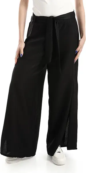 سعر ومواصفات Andora Womens Wide Leg With Waist Belt Pants (pack of 1) (B0GQ9N7HHK) على Amazon EG