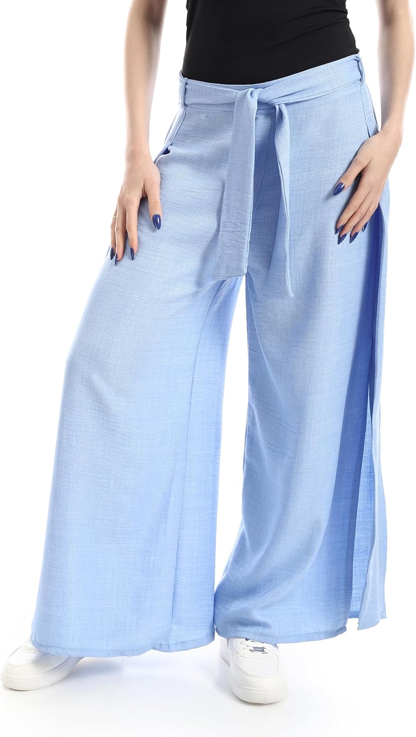 سعر ومواصفات Andora Womens Wide Leg With Waist Belt Pants (pack of 1) (B0GQ9WYZYV) على Amazon EG