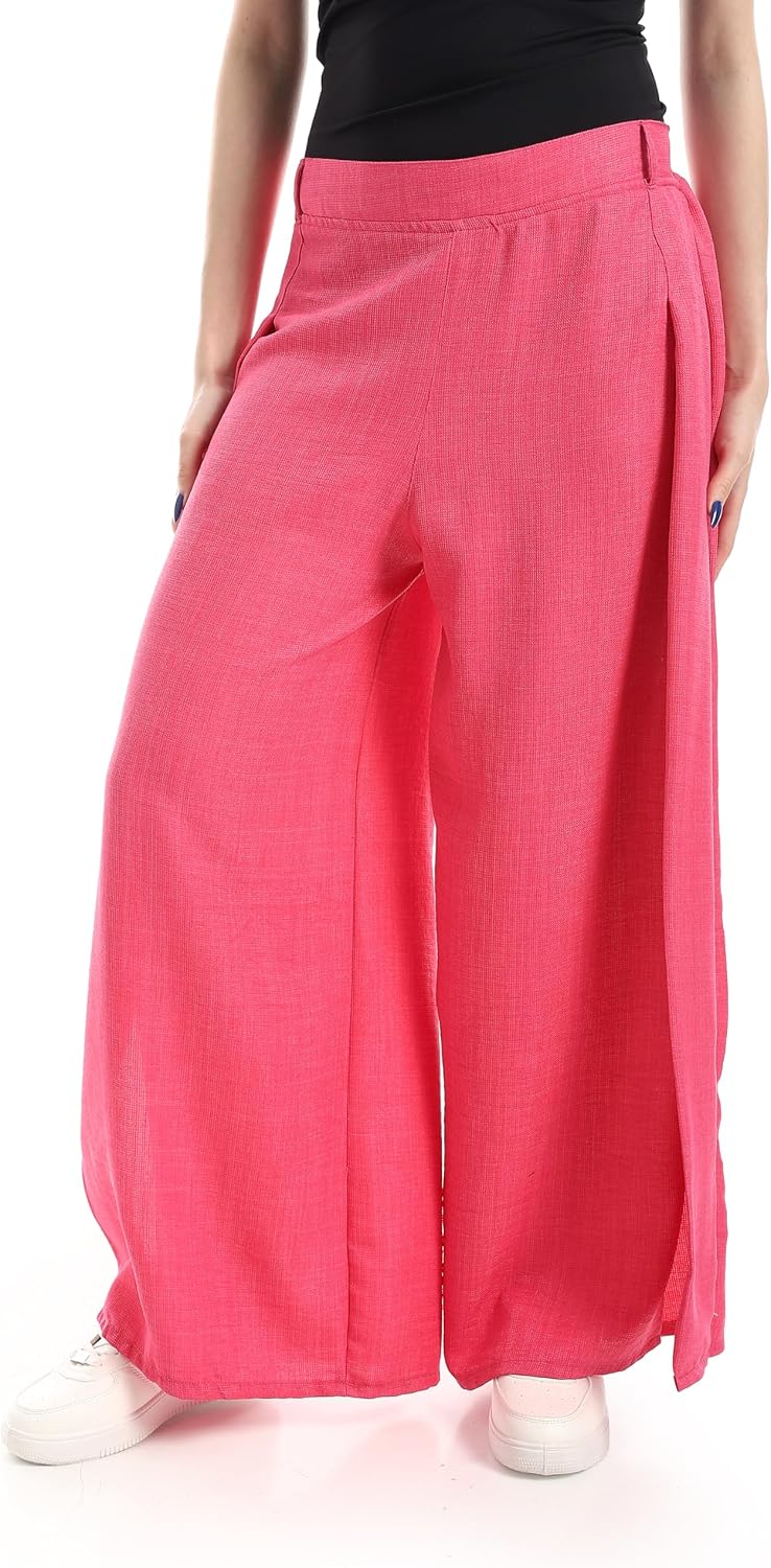 سعر ومواصفات Andora Womens Wide Leg With Waist Belt Pants (pack of 1) (B0GQB5Z2YW) على Amazon EG