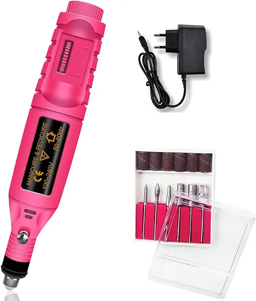 سعر ومواصفات Arabest Electric Nail Drill, Professional Nail File Kit for Acrylic Nails, Portable Electric Nail Polishing Machine, Manicure Pedicure Tools for Home Salon Use (B096KXFV81) على Amazon EG