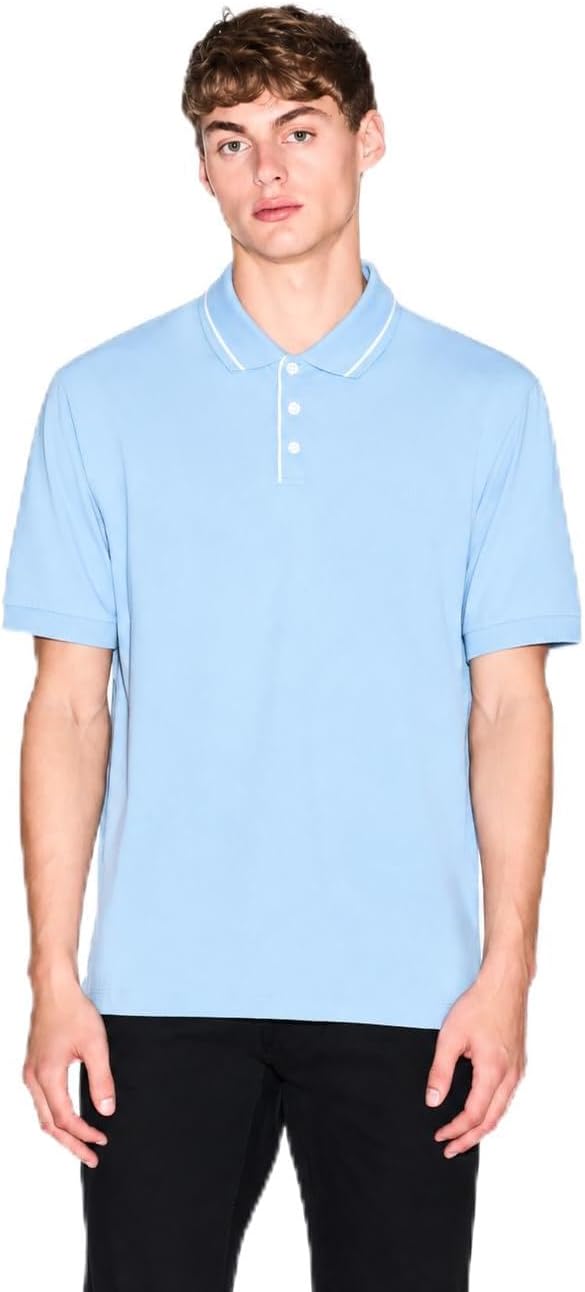 سعر ومواصفات Armani Exchange mens Regular Fit Small Text Logo Polo Polo Sweater (pack of 1) (B0DLLN5CXY) على Amazon EG