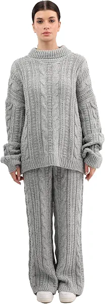 سعر ومواصفات ASTK Womens Cable flared tricot Pants (pack of 1) (B0DK5DQB1G) على Amazon EG