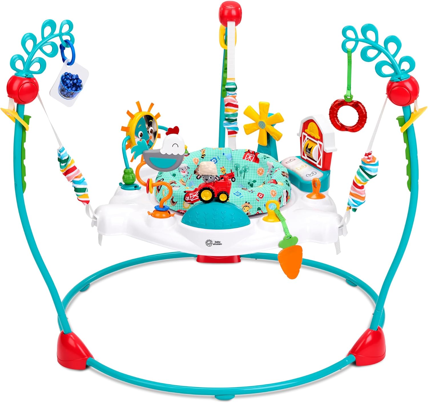 سعر ومواصفات Baby Einstein Farm Explorers Jump & Learn Barnyard 2-in-1 Baby Jumper Activity Center with Interactive Toys, Music, Lights, & Sounds, Ages 6-12 Months (B0FN4R61J6) على Amazon EG