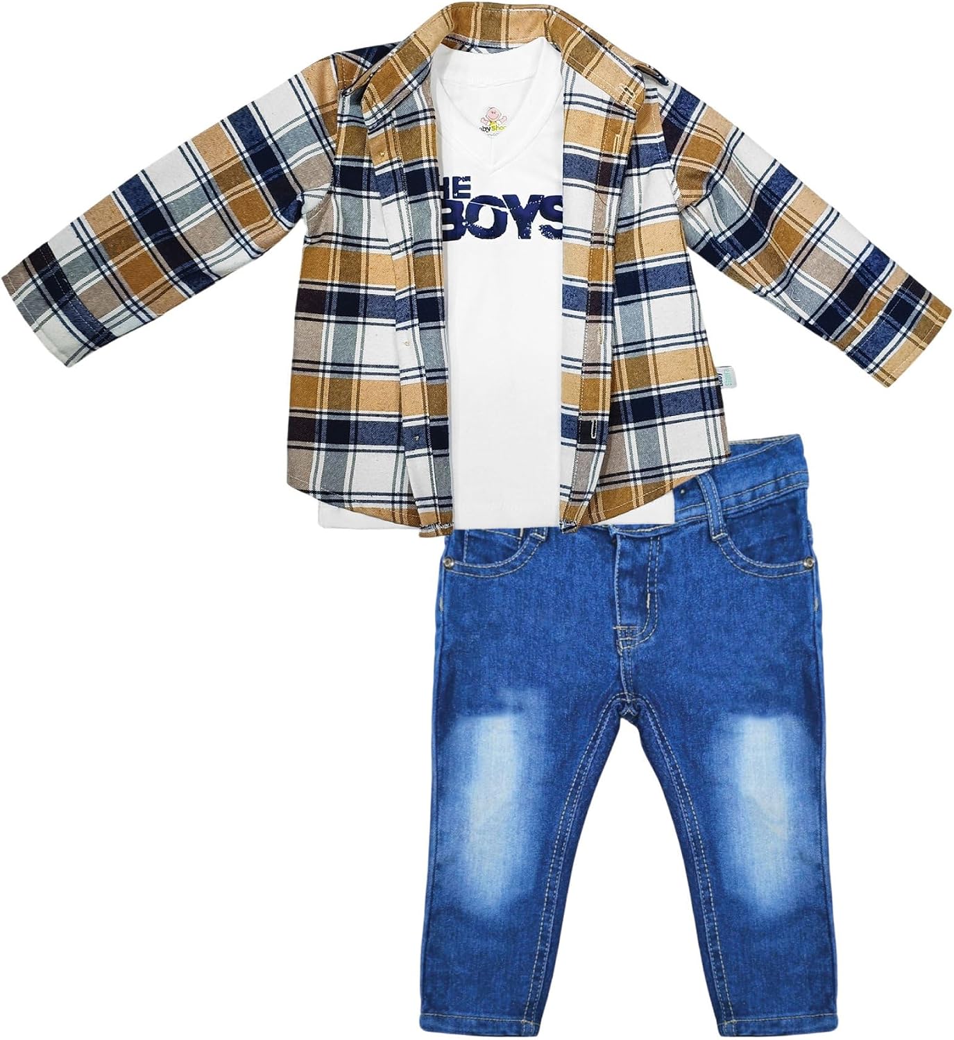 سعر ومواصفات Baby Shoora Boys Cotton Long Sleeves T-shirt, Long Sleeves Shirt&Pants Boys Long Sleeves T-shirt, Long Sleeves Shirt&Pants (pack of 1) (B0HKS51PM8) على Amazon EG