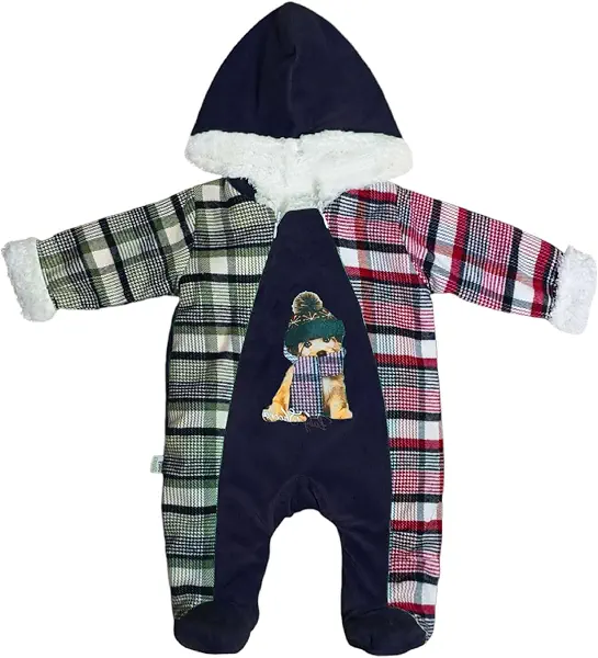 سعر ومواصفات Baby Shoora Boys Long Sleeves Hooded Bodysuit Printed Dog Bodysuit (pack of 1) (B08BWT1C4X) على Amazon EG