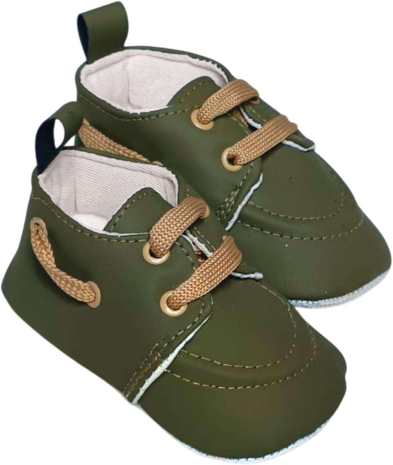 سعر ومواصفات Baby Shoora Synthetic Leather Sneakers For Boys-Olive-6-9Months (B0HKS1Z6LD) على Amazon EG