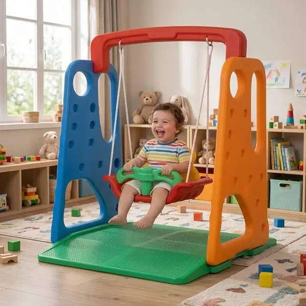 سعر ومواصفات Baby Swing for Indoor and Outdoor with Safety T-Bar Handle for Toddlers. By Happy Kiddo (B0HPBB32S4) على Amazon EG