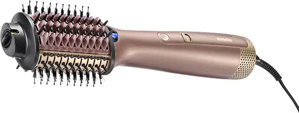 سعر ومواصفات BaByliss Air Power Volume 3 in 1 Hot Air Brush 1000W for Drying Volumizing & Straightening, Ionic Anti Frizz Hair Dryer Brush for Wet & Dry Hair, Oval Styling Brush, Gold - AS95E (B0D6YQQPFP) على Amazon EG