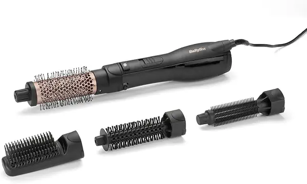 سعر ومواصفات BaByliss Smooth Finish 1200 Air Brush with 4 Attachments, Ionic Hair Styler for Drying Volumizing Shaping & Straightening, 3 Temperature Settings, Black - AS122E (B0DDCHNPBR) على Amazon EG