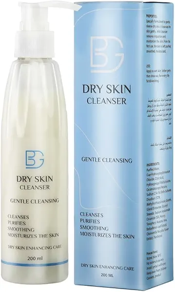 سعر ومواصفات BG Dry Skin Cleanser – 200 ml Hydrating Facial Cleanser with Hyaluronic Acid, Deep Cleansing & Moisturizing, Gentle Formula Removes Impurities, Suitable for Dry Skin (B0DMM8DTKF) على Amazon EG