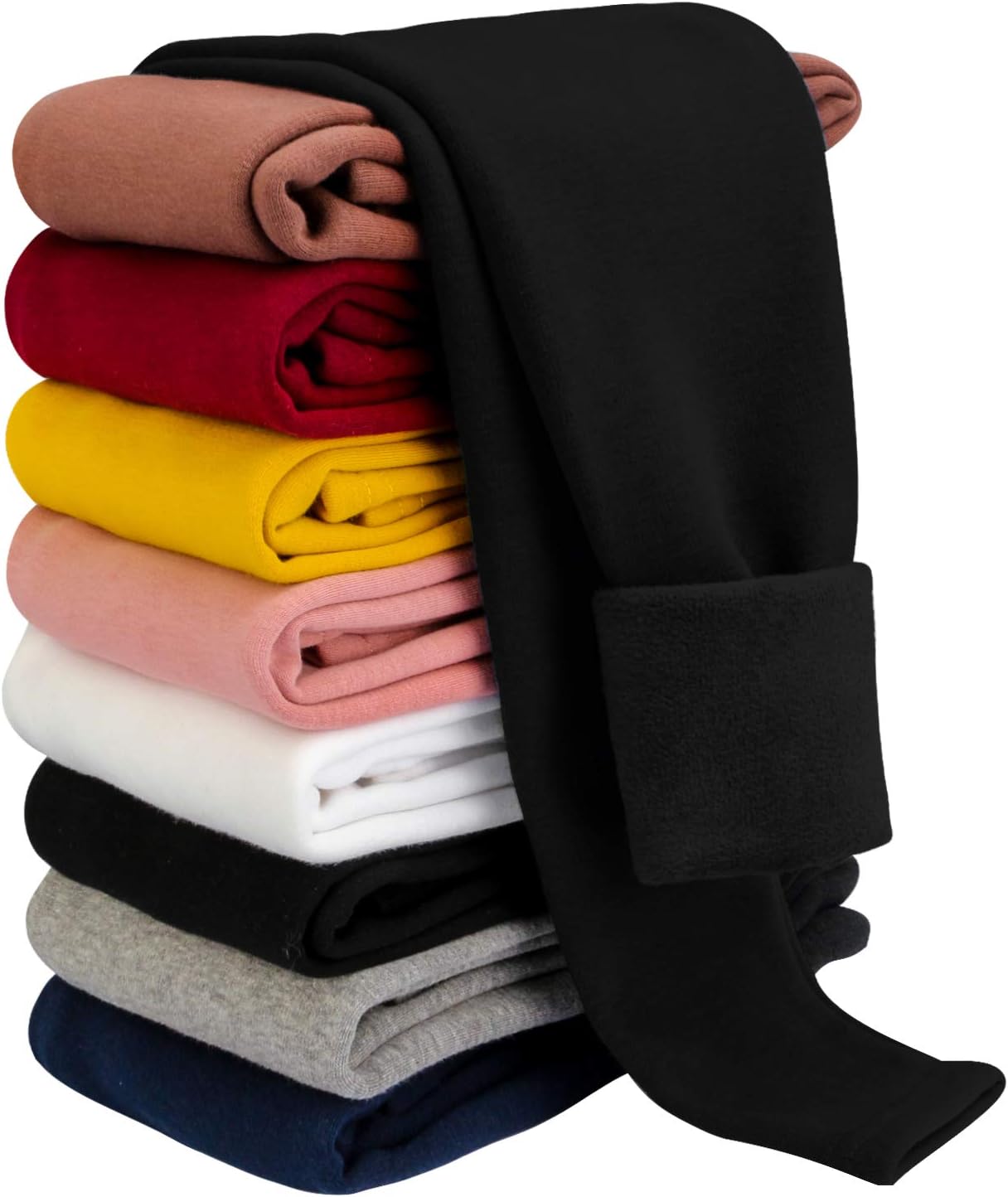 سعر ومواصفات BOOPH Girls Winter Leggings Fleece Lined Kids Basic Pants for 10-11 Years Black (B07ZKL74FN) على Amazon EG