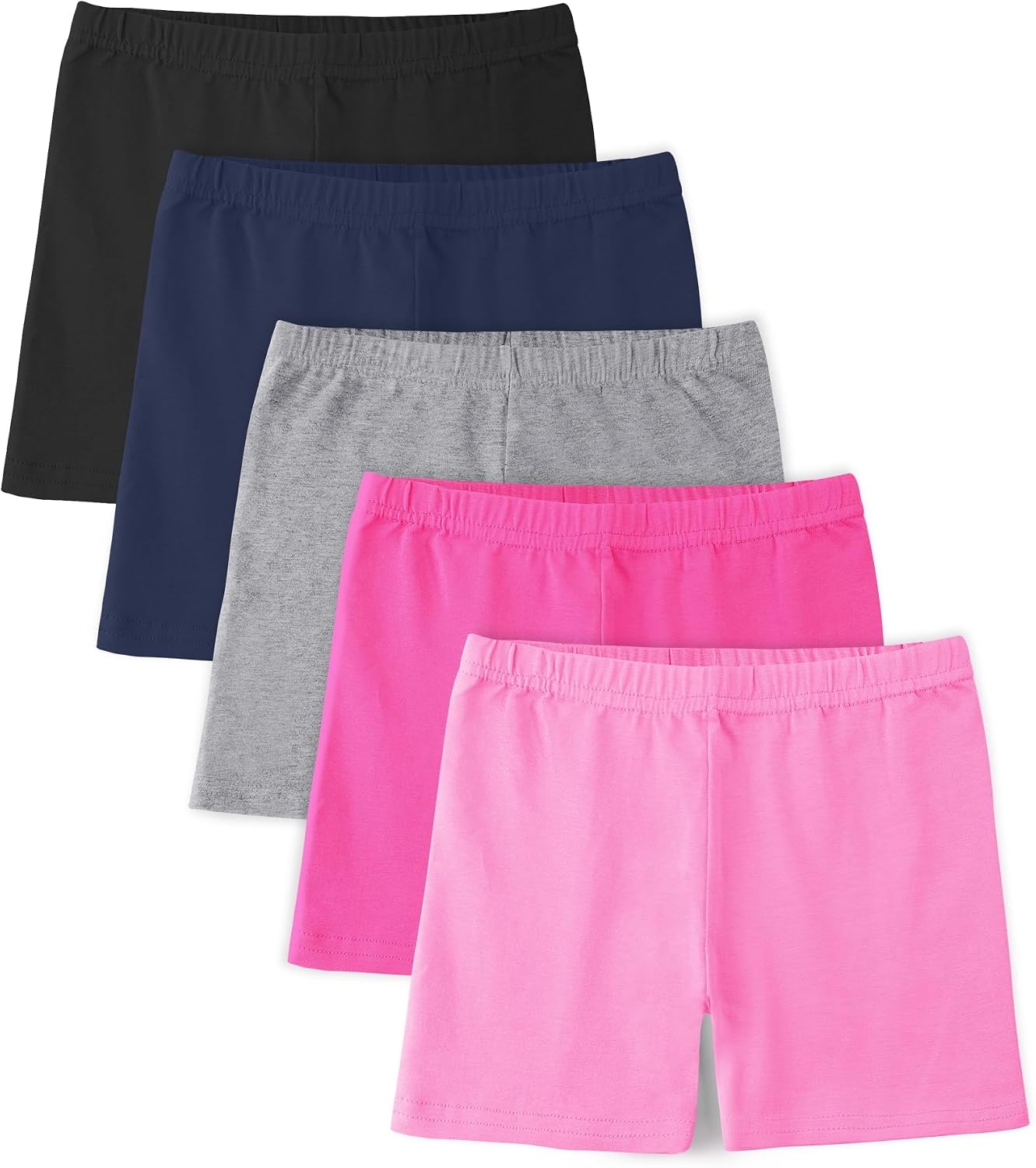 سعر ومواصفات BOOPH 5 Pack Girls Bike Shorts Cotton Cartwheel Shorts for Dance & Under Dresses Black/Navy/Rose/Pink/Light Gray 12-14 Years (B0CQRLZYC2) على Amazon EG