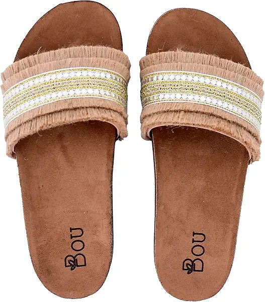 سعر ومواصفات BOU صندل فلات للنساء من بو، BOU00FRNGSLP (B0D9FT61MJ) على Amazon EG