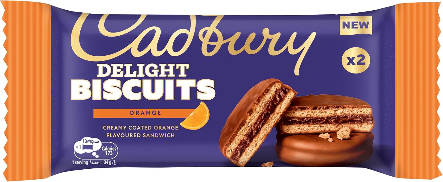 سعر ومواصفات Cadbury Delight Biscuits, Orange Flavored - 2 Biscuits (34g) (B0HGLHH1MW) على Amazon EG