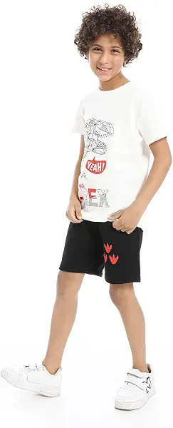 سعر ومواصفات Caesar Boys Boys printed cotton T-Shirt With Short Set Boys printed cotton T-Shirt With Short Set (B0DXF7Y4NR) على Amazon EG
