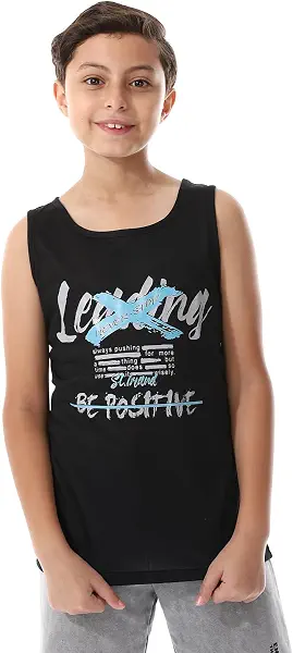 سعر ومواصفات CAESAR Boys Front Printed Sportive Tank Top Front Printed Sportive Tank Top (B0DFVL3KT2) على Amazon EG