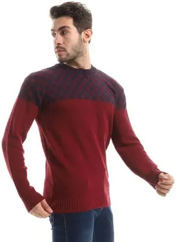 سعر ومواصفات Caesar Mens Crew Neck Wool Mens Pullover With Multi Design Long Sleeve (B0DJXT7G5R) على Amazon EG